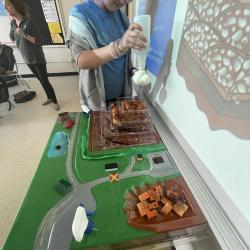 in-school demonstration of landfill model