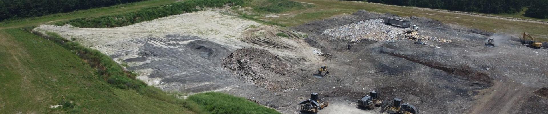 working face of landfill